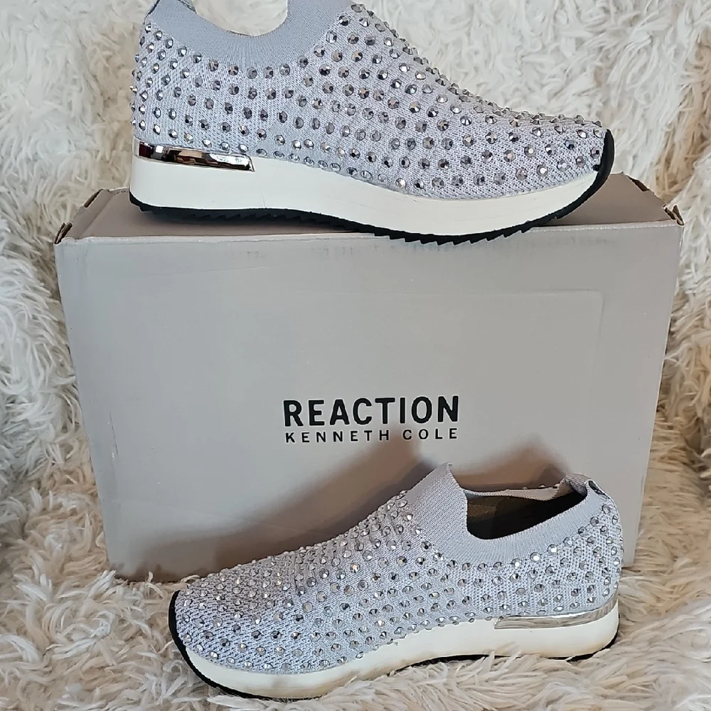 Kenneth Cole Reaction Women's Studded Gray Sneakers